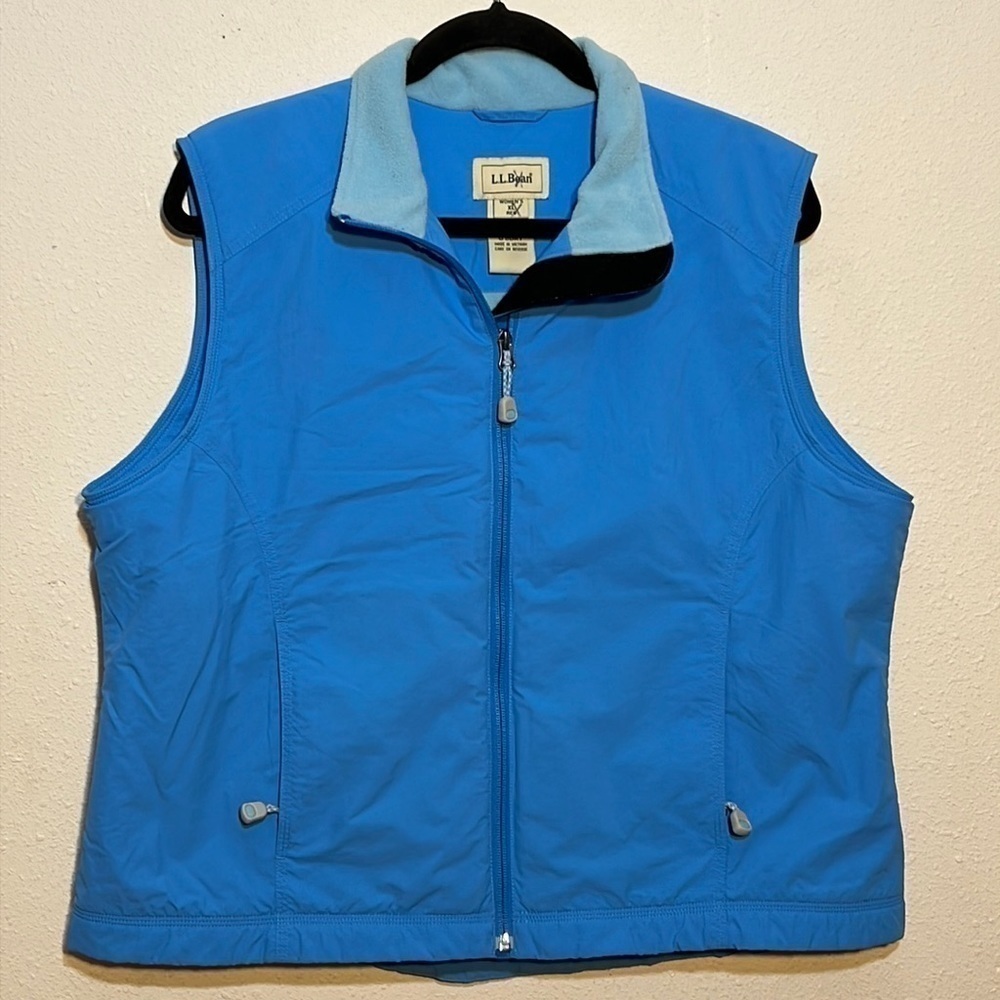 L.L.Bean Womens Fleeced Winter Ski Vest Nylon Shell Size XL